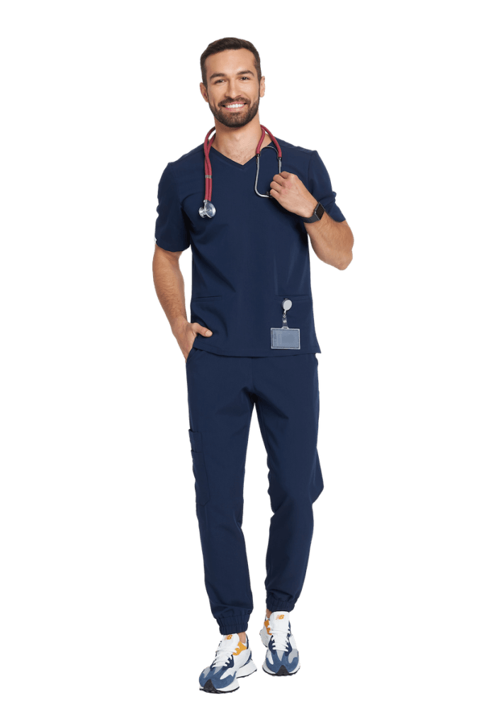 Klasyczny fartuch lekarski męski Premium BIAŁY