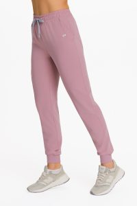 Dámské lékařské kalhoty joggers scrubs basic ENGLISH pink