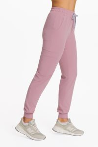 Dámské lékařské kalhoty joggers scrubs basic ENGLISH pink