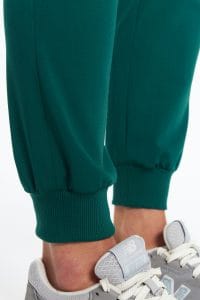 Lekárske nohavice dámske joggery scrubs Basic Bottle green