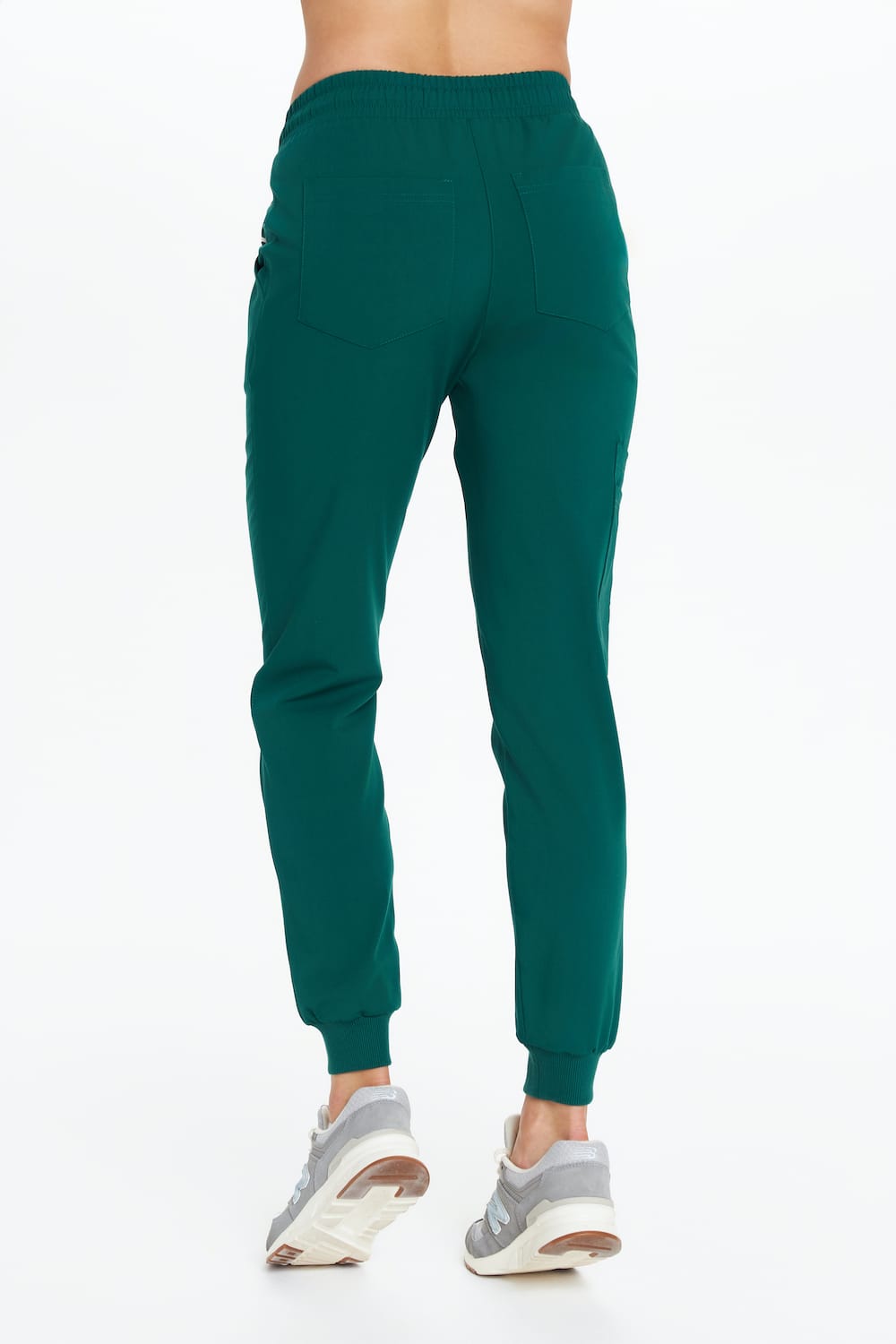 Lekárske nohavice dámske joggery scrubs Basic Bottle green