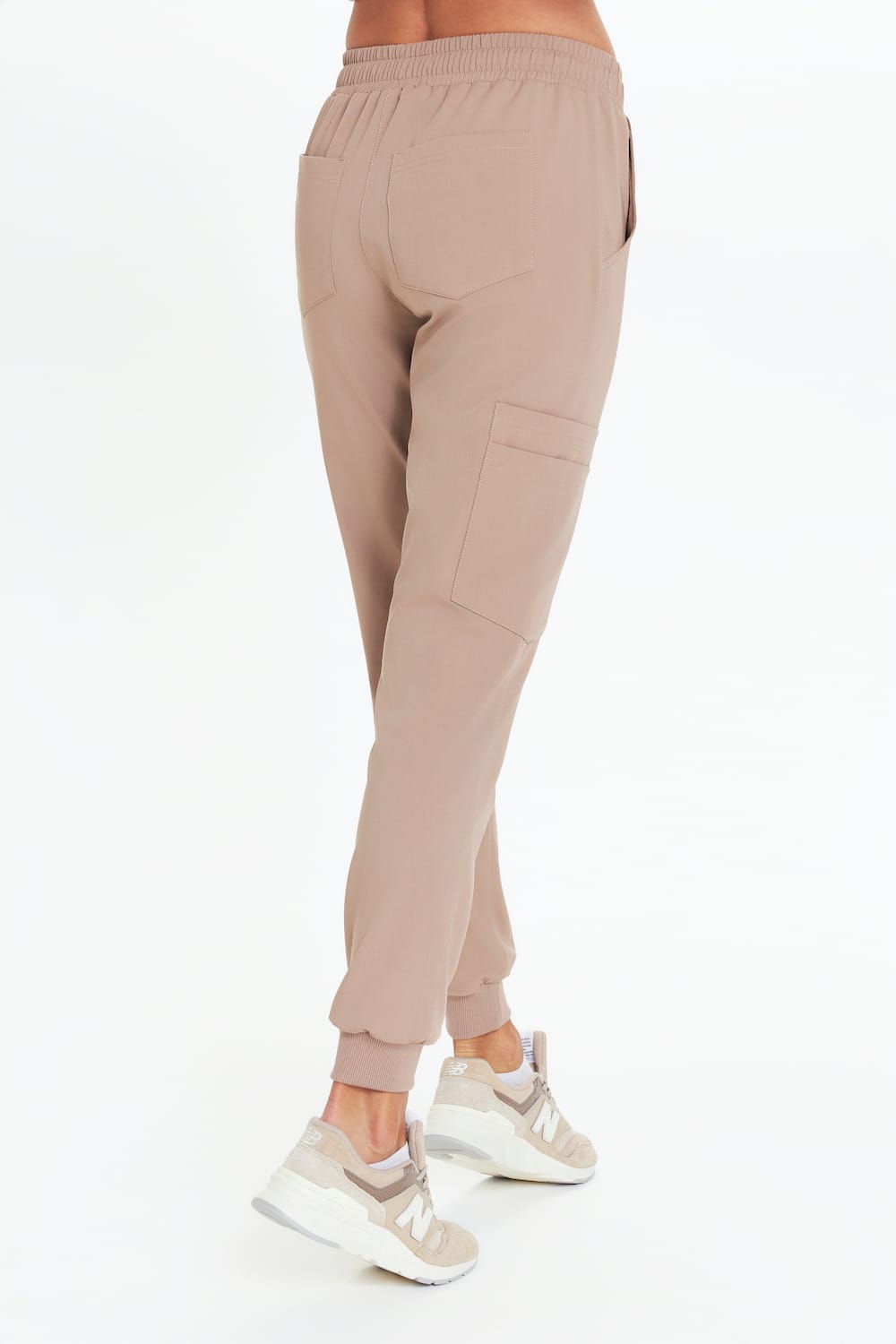 Women’s medical jogger pants scrubs basic CAPPUCCINO