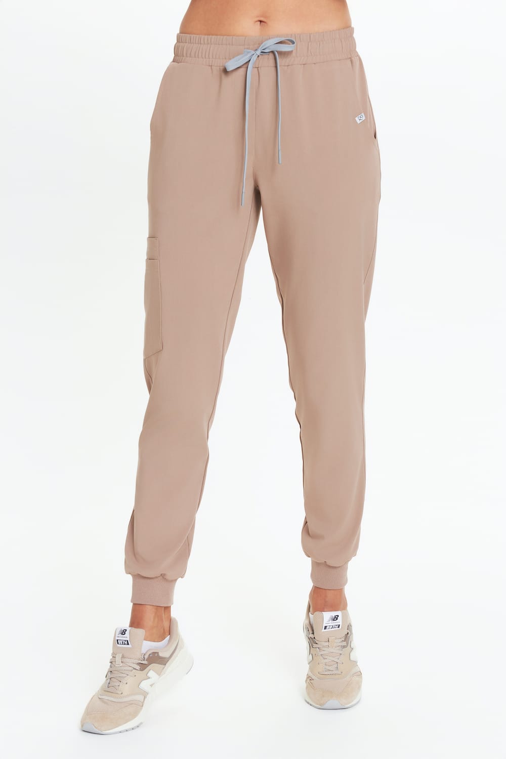 Women’s medical jogger pants scrubs basic CAPPUCCINO