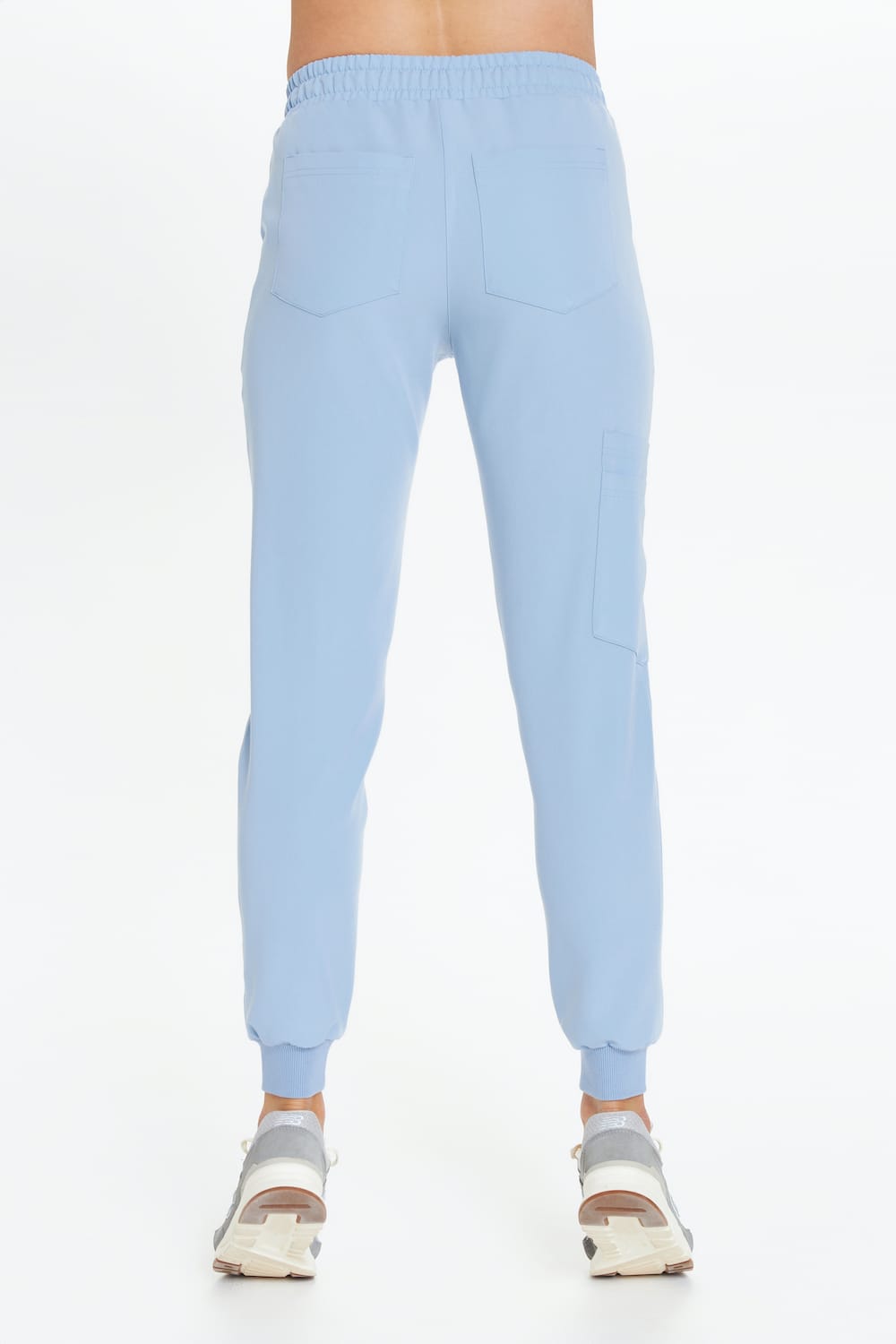 Spodnie medyczne damskie joggery scrubs Basic CRYSTAL BLUE