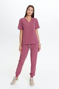 Spodnie medyczne damskie joggery scrubs Basic DOLCE ROSA