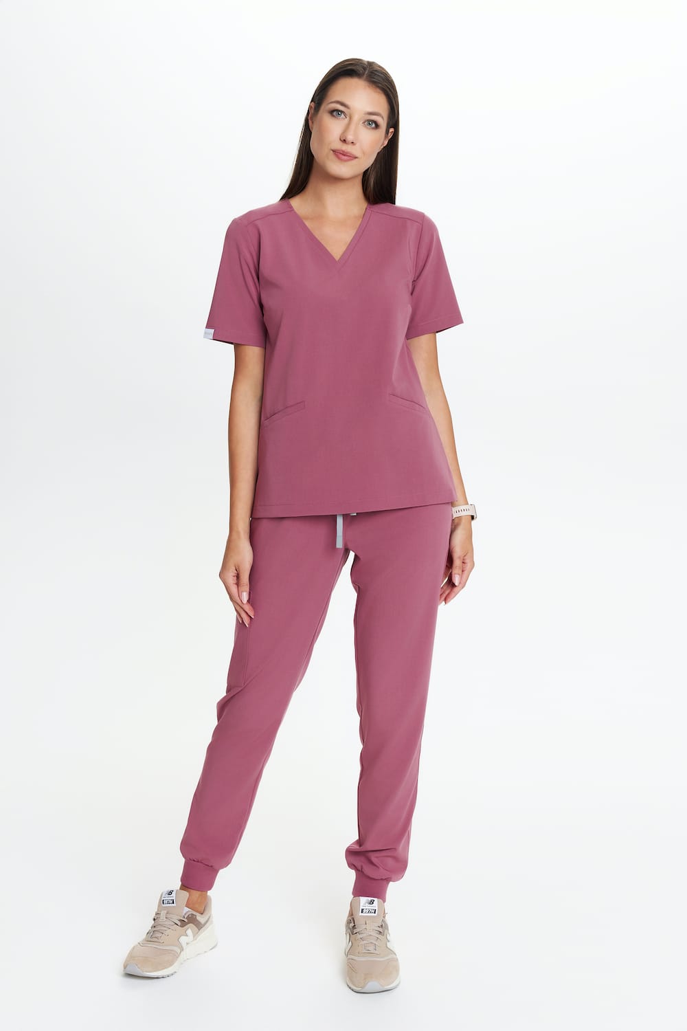 Spodnie medyczne damskie joggery scrubs Basic DOLCE ROSA