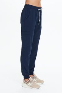 Spodnie medyczne damskie joggery scrubs Basic GRANAT