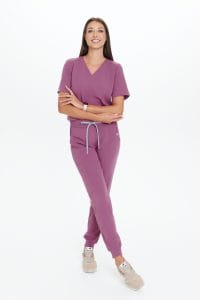 Spodnie medyczne damskie joggery SCRUBS Basic PURPLE