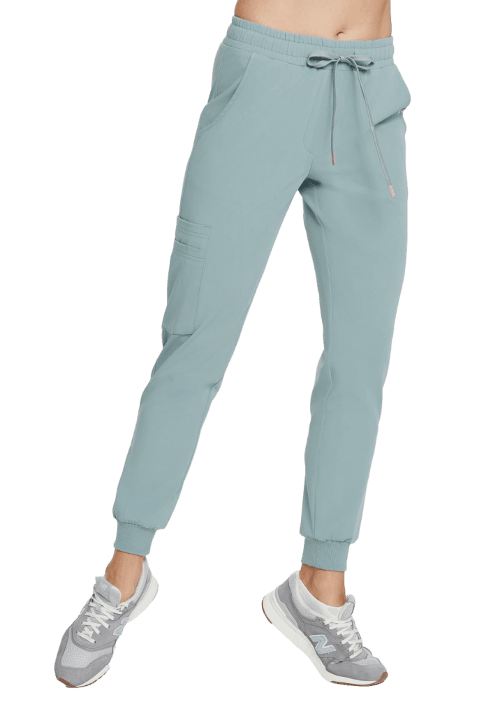 Spodnie medyczne damskie joggery SCRUBS Basic MROŹNA PISTACJA