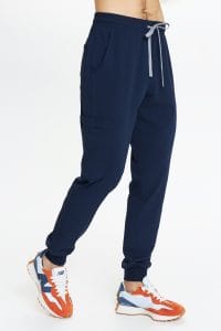 Pánské lékařské kalhoty joggers scrubs basic navy blue