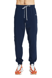 Pánské lékařské kalhoty joggers scrubs basic navy blue