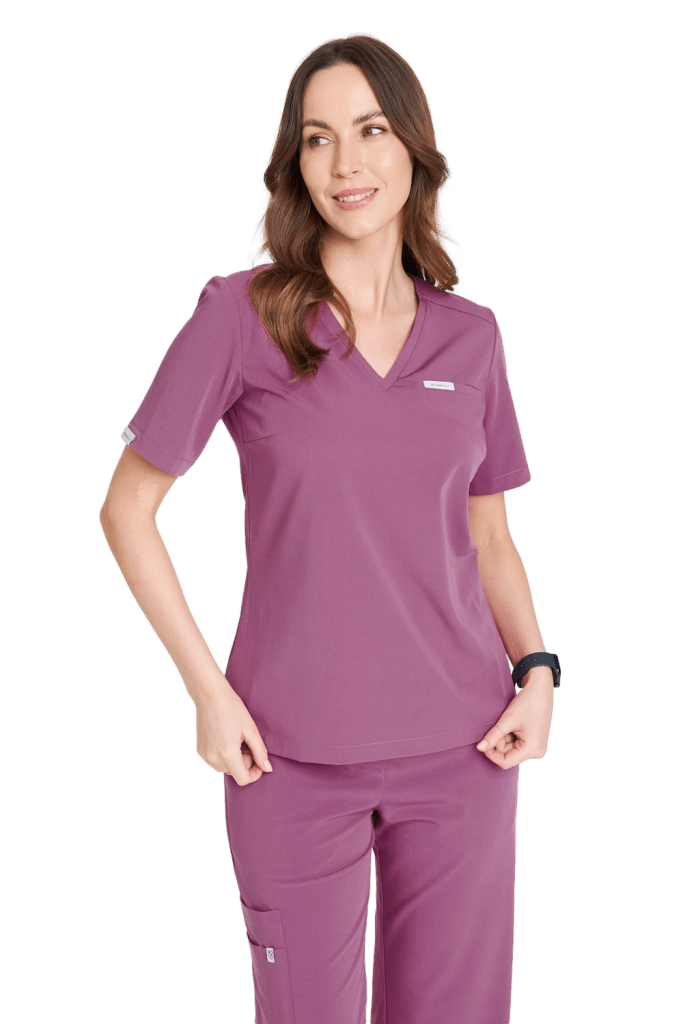 Bluzka medyczna damska SCRUBS Basic One Pocket PURPLE