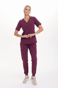 Pantaloni jogger medicali da donna SCRUBS Basic RUBIN
