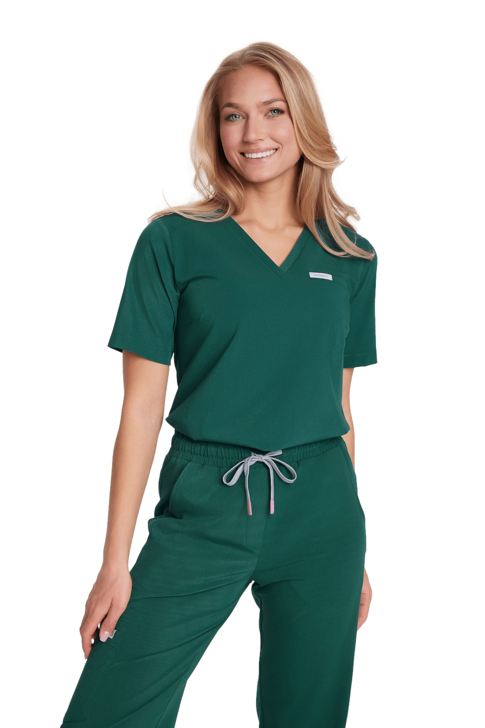 Dámska lekárska blúzka SCRUBS Basic One Pocket BOTTLE GREEN