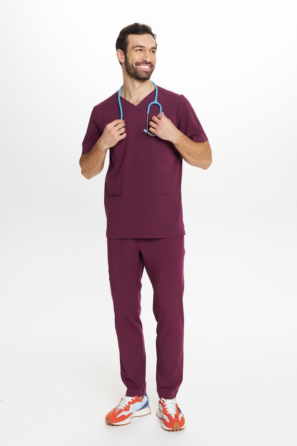 Spodnie medyczne męskie PROSTE scrubs Basic RUBIN