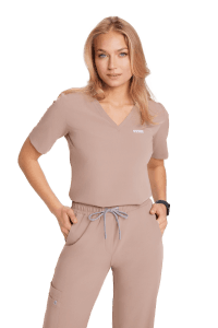 Dámská lékařská blůza Scrubs Basic One Pocket CAPPUCCINO