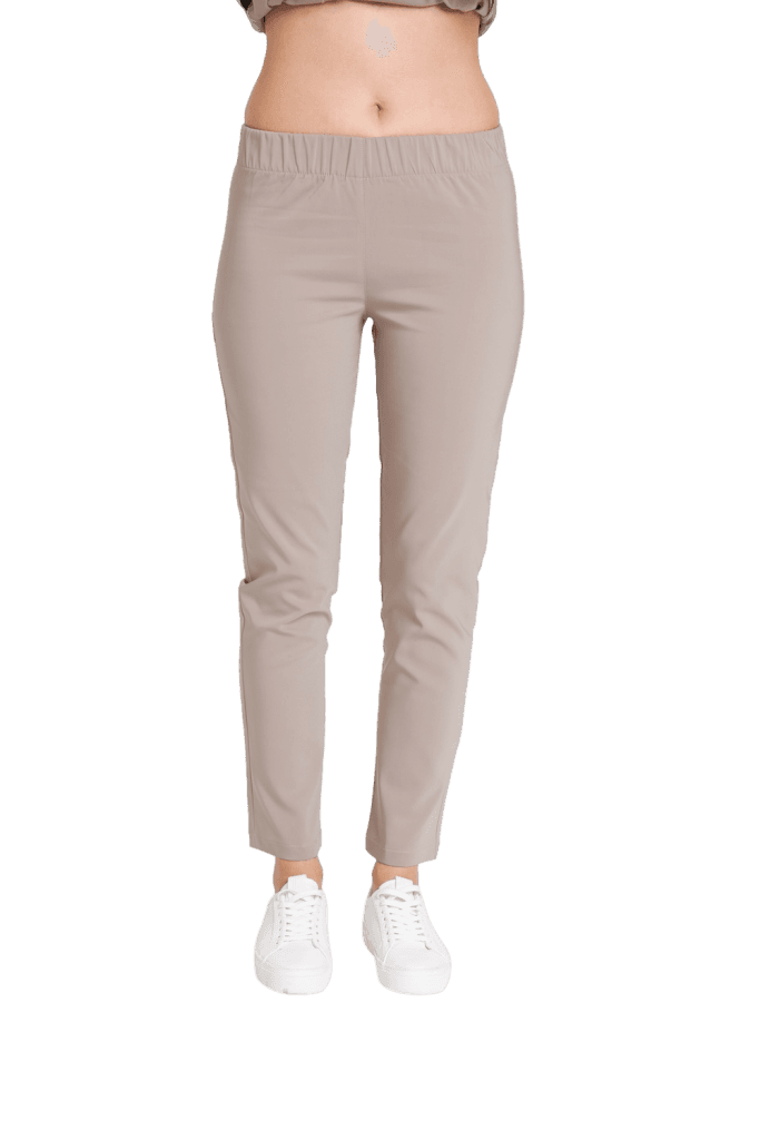 Spodnie medyczne damskie przylegające Premium CIEMNY BEŻ