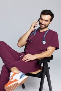 Bluzka medyczna męska scrubs Basic RUBIN