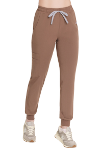 Spodnie medyczne damskie joggery SCRUBS Basic KAKAO