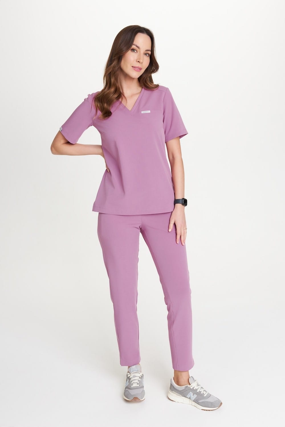Dámske lekárske nohavice PROSTE SCRUBS Basic VELVET PINK