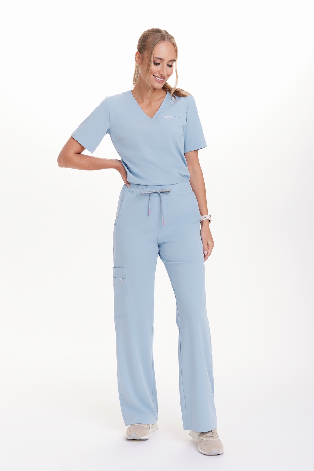 Dámská lékařská blůza Basic One Pocket CRYSTAL BLUE