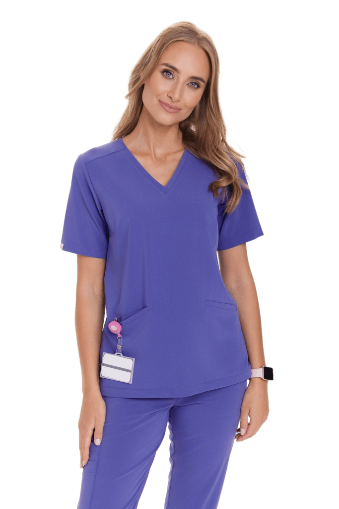 Bluzka medyczna damska SCRUBS Basic SUMMER BERRY