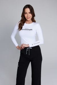 Longsleeve medyczny damski BIAŁY Beauty Expert