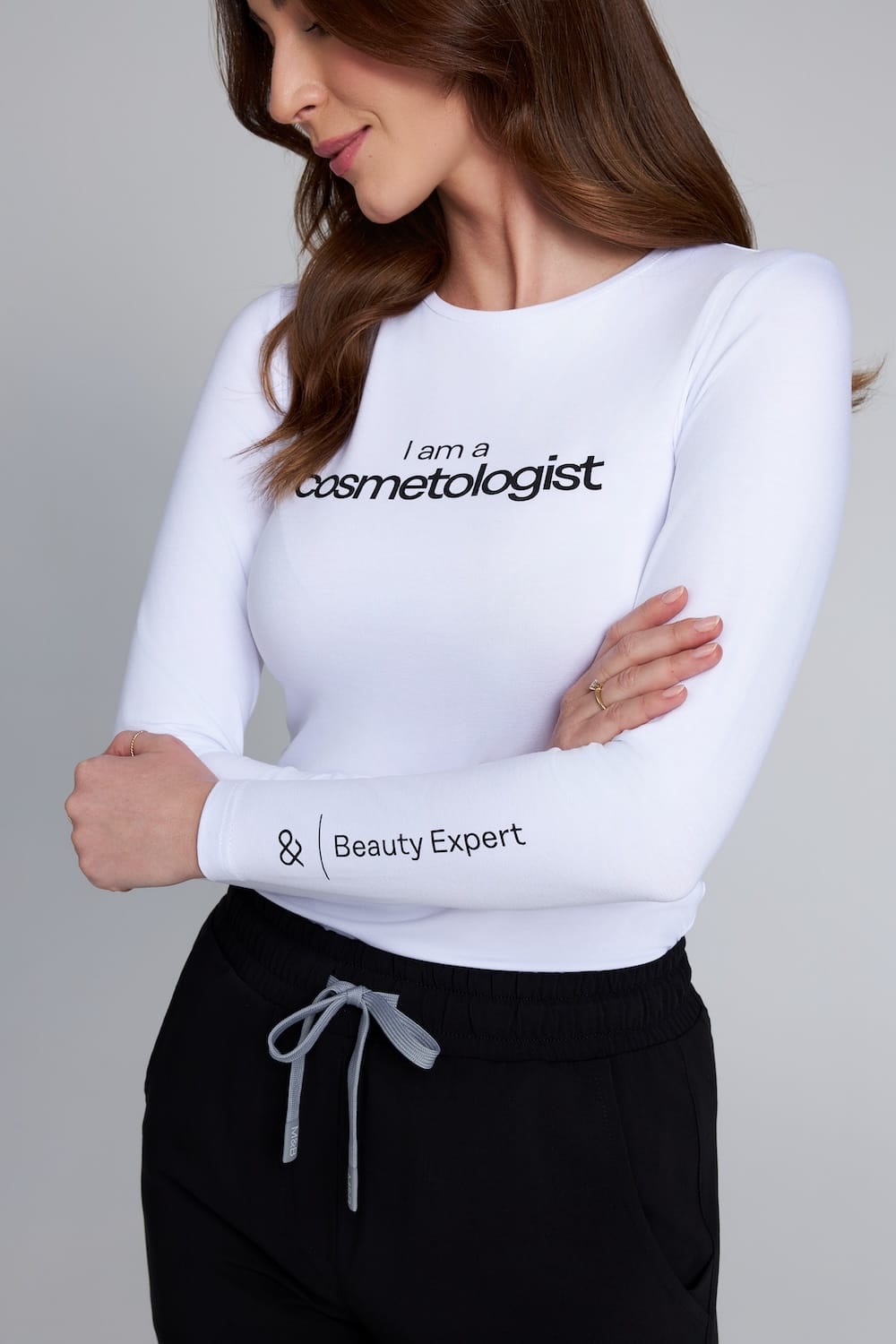 Dámske lekárske tričko s dlhým rukávom WHITE Beauty Expert