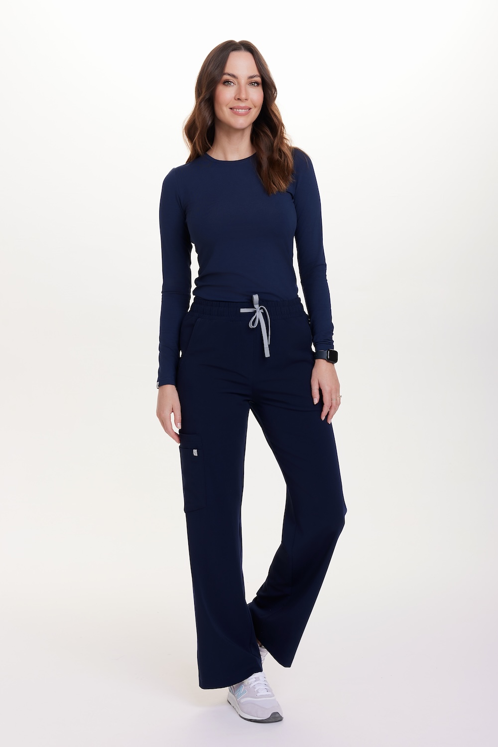 Longsleeve medyczny damski GRANAT OUTLET