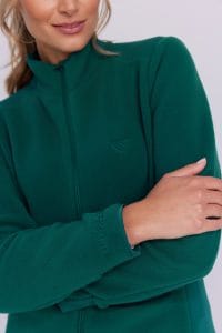 Polarowa bluza medyczna damska BUTELKOWA ZIELEŃ