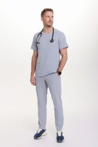 Spodnie medyczne męskie PROSTE scrubs Basic BABY SHARK