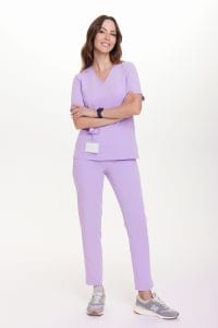 Spodnie medyczne damskie PROSTE SCRUBS Basic LILA