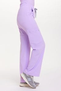 Spodnie medyczne damskie SZEROKIE SCRUBS Basic LILA