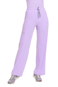 Spodnie medyczne damskie SZEROKIE SCRUBS Basic LILA