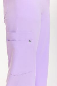 Spodnie medyczne damskie SZEROKIE SCRUBS Basic LILA