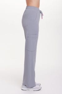 Spodnie medyczne damskie SZEROKIE scrubs Basic BABY SHARK