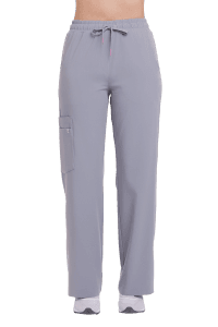 Spodnie medyczne damskie SZEROKIE scrubs Basic BABY SHARK