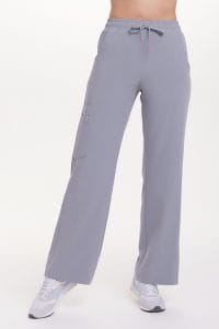 Spodnie medyczne damskie SZEROKIE scrubs Basic BABY SHARK