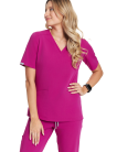 Spodnie medyczne damskie joggery scrubs Basic MAGENTA