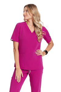 Dámske lekárske blúzky Basic MAGENTA