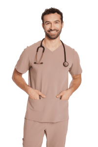 Pánska lekárska blúzka Scrubs Basic CAPPUCCINO