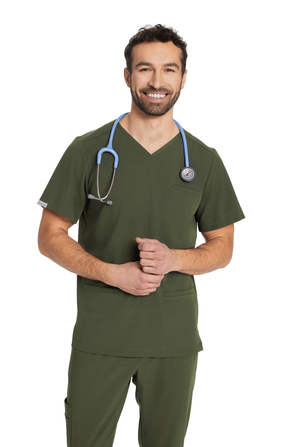 Men’s medical blouse scrubs basic KHAKI
