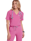 Spodnie medyczne damskie SZEROKIE SCRUBS Basic HI BARBIE