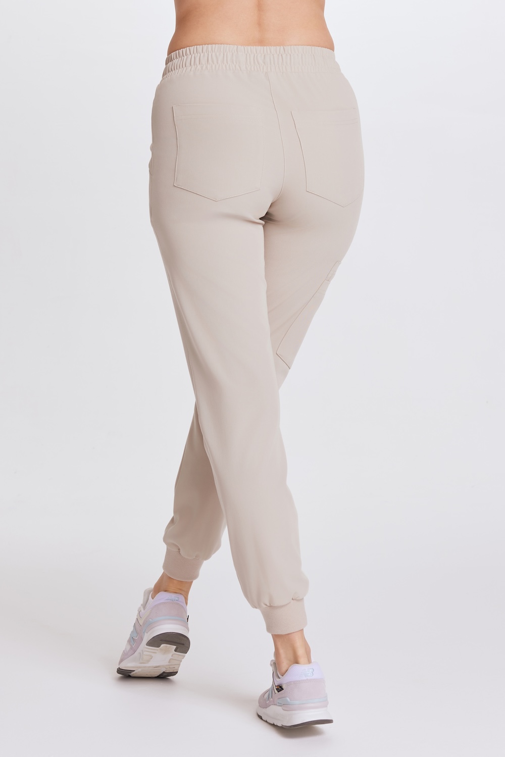 Spodnie medyczne damskie joggery scrubs Basic COLD NUDE