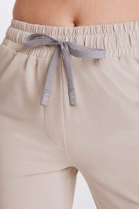 Spodnie medyczne damskie joggery scrubs Basic COLD NUDE