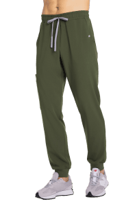 Spodnie medyczne męskie joggery scrubs Basic KHAKI
