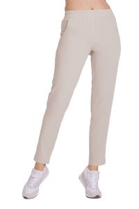 Spodnie medyczne damskie PROSTE scrubs Basic COLD NUDE