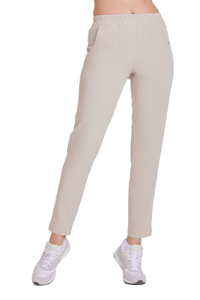 Spodnie medyczne damskie PROSTE scrubs Basic COLD NUDE