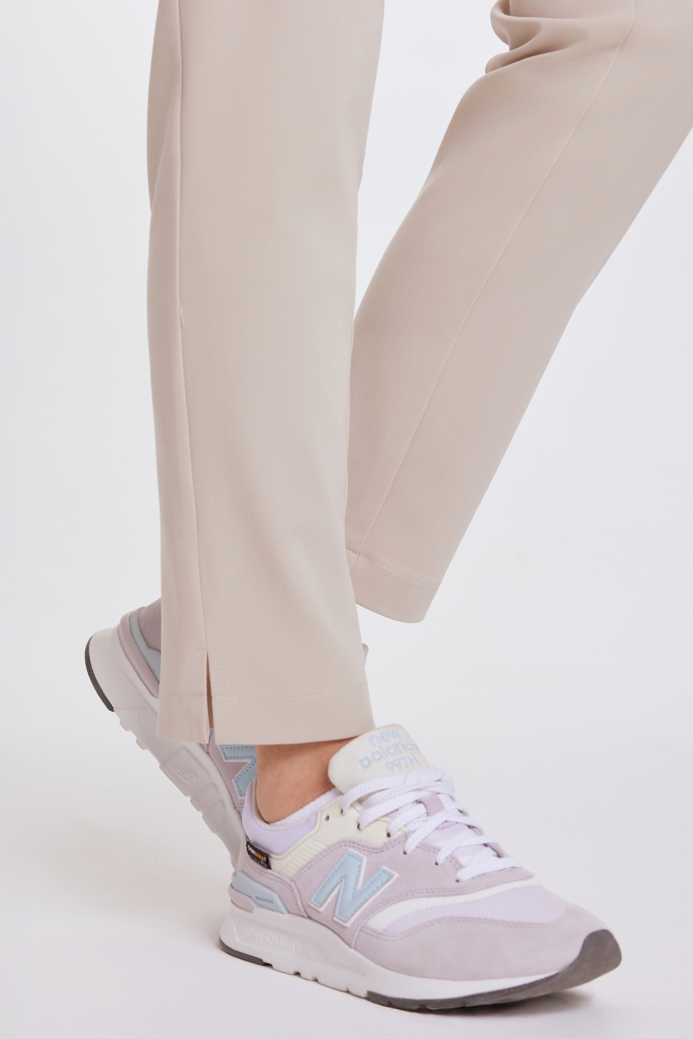 Spodnie medyczne damskie PROSTE scrubs Basic COLD NUDE