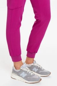 Spodnie medyczne damskie joggery scrubs Basic MAGENTA